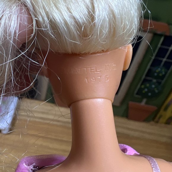 Vintage 1966/1976 Barbie Doll Long Blonde Wavy Hair Blue Eyes Accessories & Dog - Picture 8 of 9